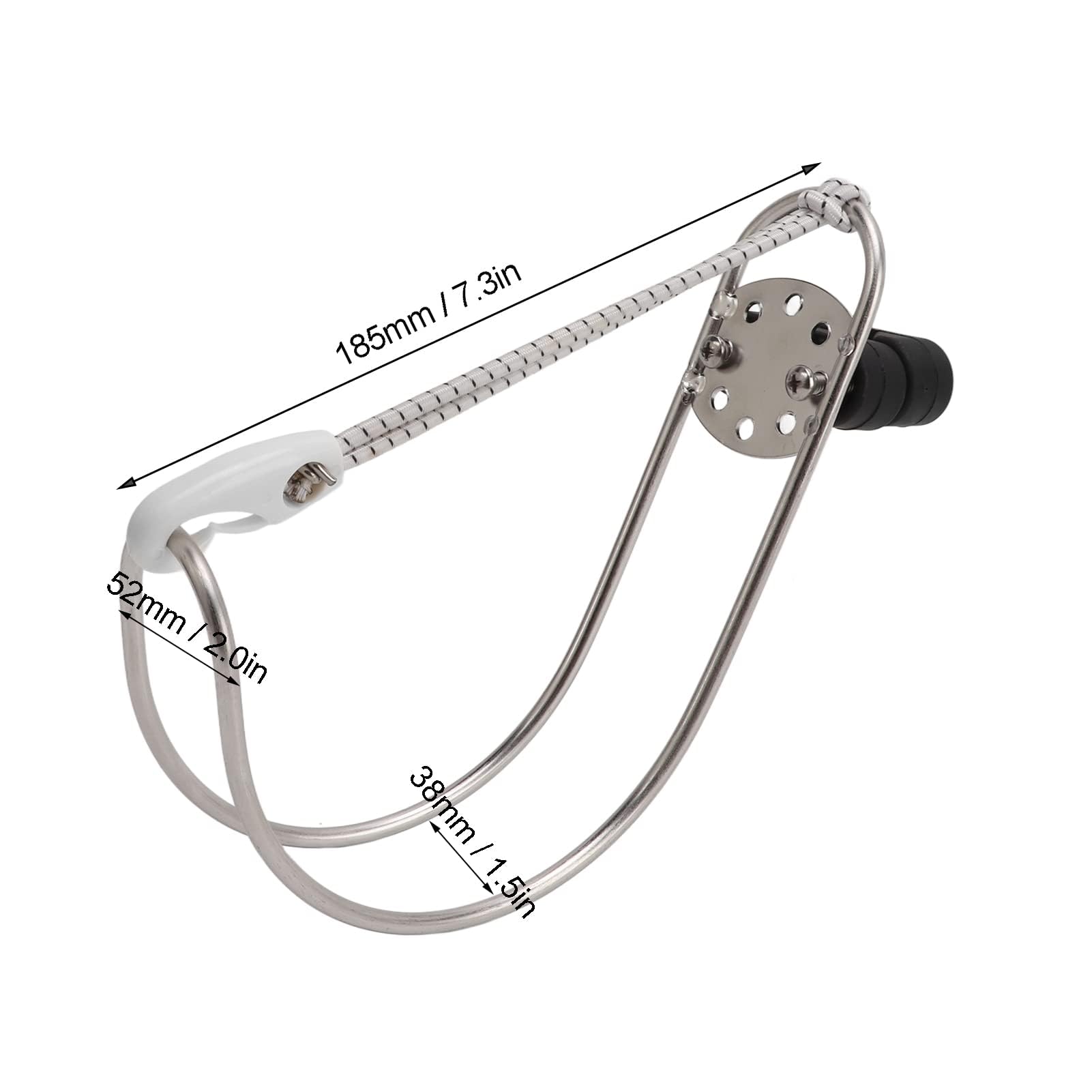 Soporte de Herradura Salvavidas Soporte de Aro Salvavidas Marino con Ajuste de Ángulo Flexible Pulido Metálico para Barco