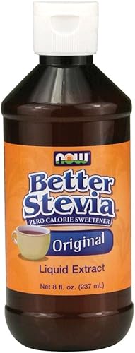 Now Foods BetterStevia - Extracto líquido original, 8 onzas líquidas, paquete de 6 unidades