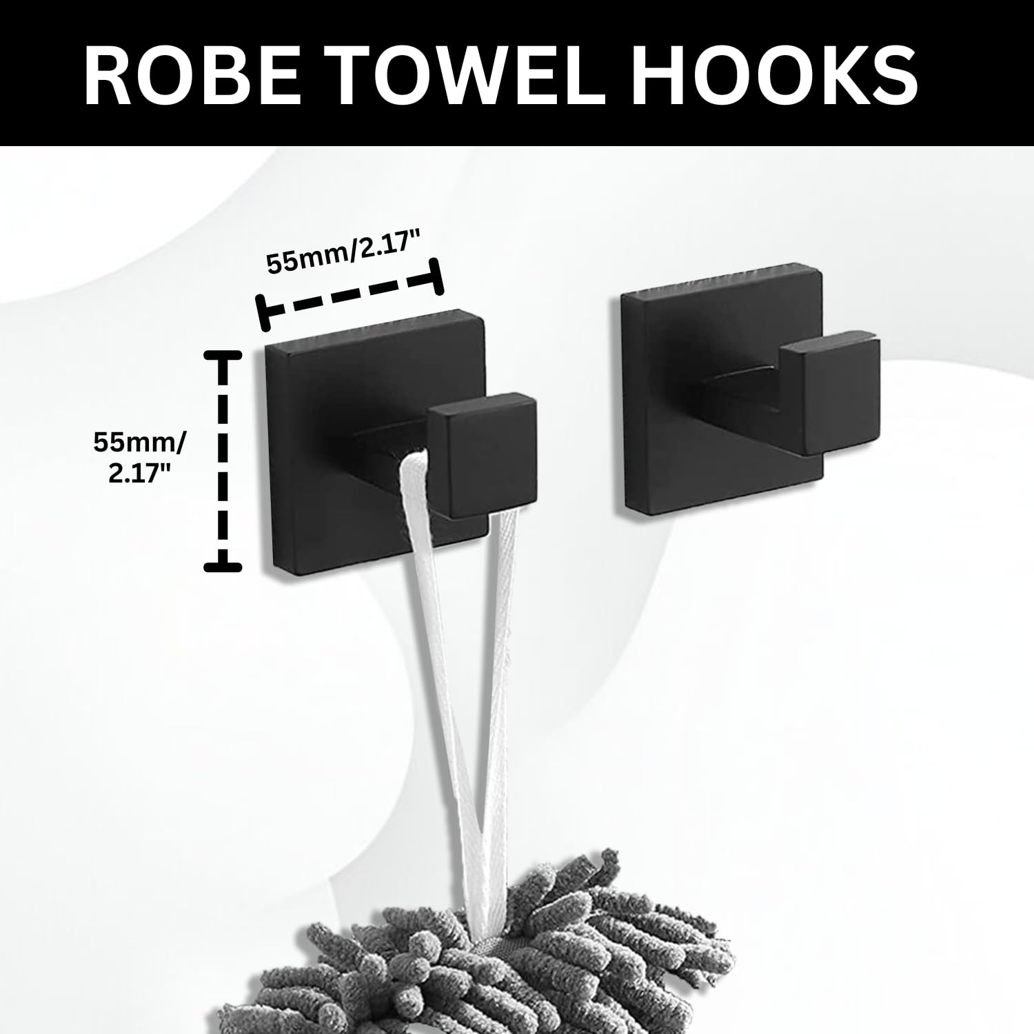 Juego De Accesorios De Baño Negro, Juego De Toallero
