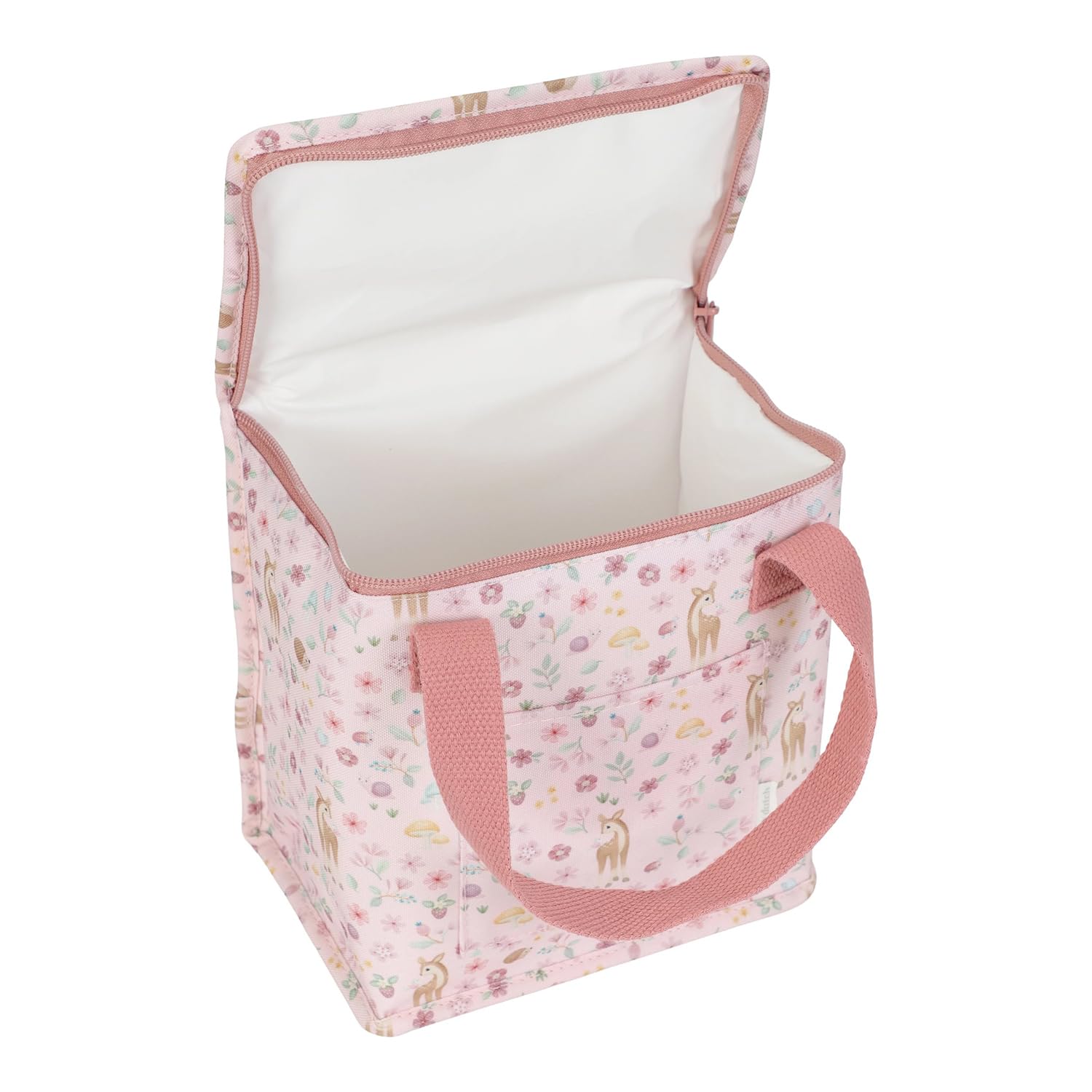 Little Dutch Bolsa térmica para almuerzo para niños, niñas, rosa con flores, ciervo - Jardín de hadas