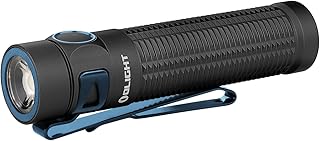 OLIGHT Baton3 Pro EDC Rechargeable Flashlights, 1500 Lumens Pocket Flashlight with MCC3, LED Compact Flashlight with L-Shape Stand for Camping and Hiking (Black, Cool White Light: 5700K~6700K)