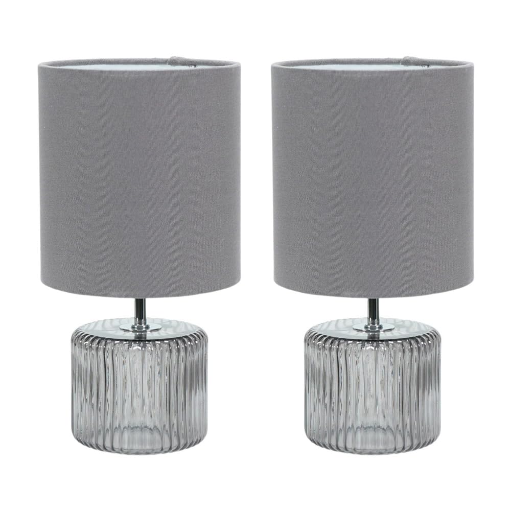 ValueLights - LED Table Lamp - Grey - Set of 2
