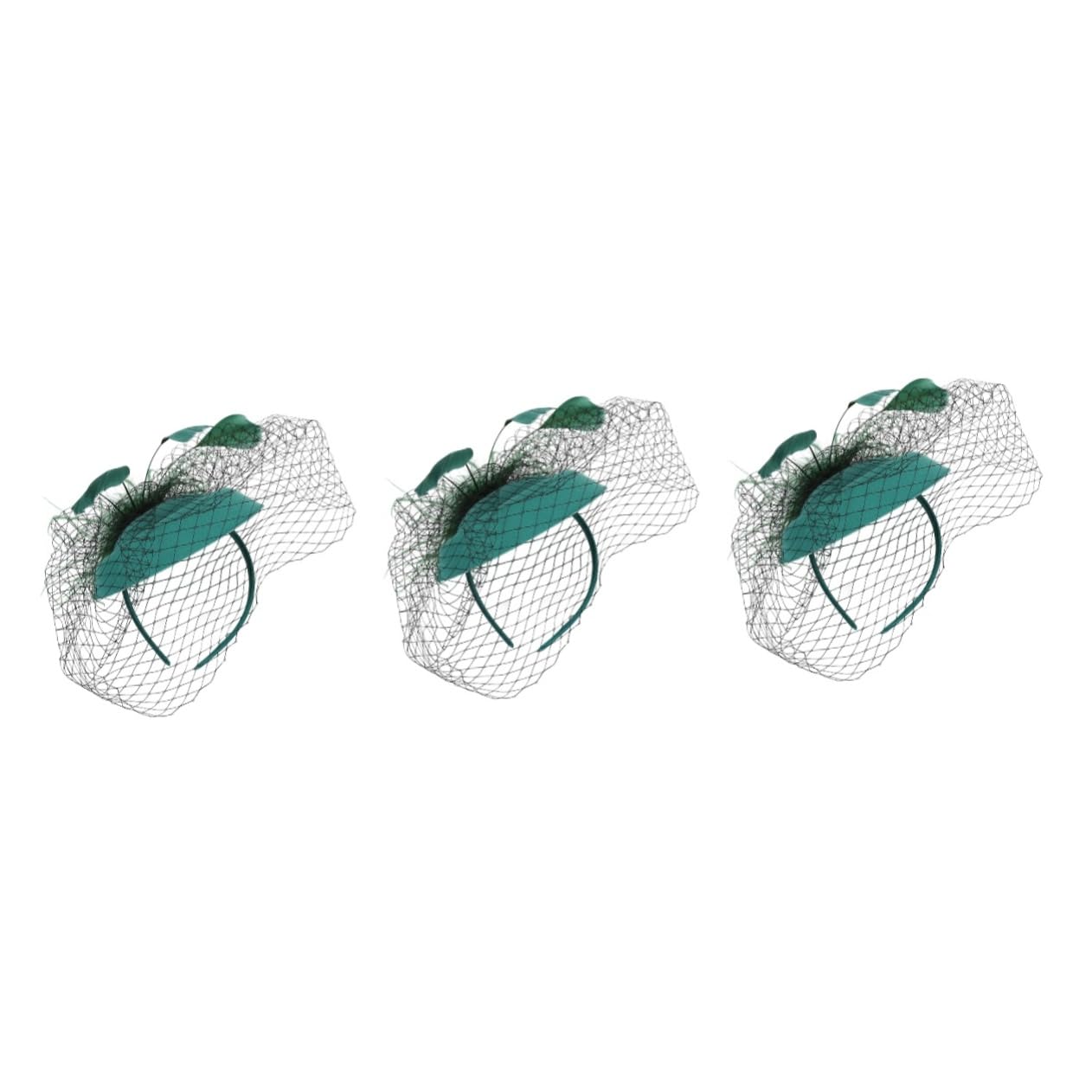 3pezzi Fascinator Elegante per Donne con e Piume Accessorio di Stile Retro per Cerimonie Matrimoni e Tea Party