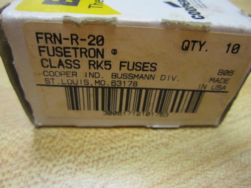 Bussmann FRN-R-20 Fusetron FRNR20 bezpiecznik 20 A (opakowanie 10 szt.)