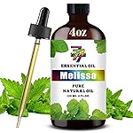 Melissa Essential Oil (4 oz/120 ml) - Melissa Oils for Aromatherapy, diffusers, humidifiers, Home fragrances, DIY Skincare, soap Making, DIY Candle Making, Relaxation, Yoga, and Meditation