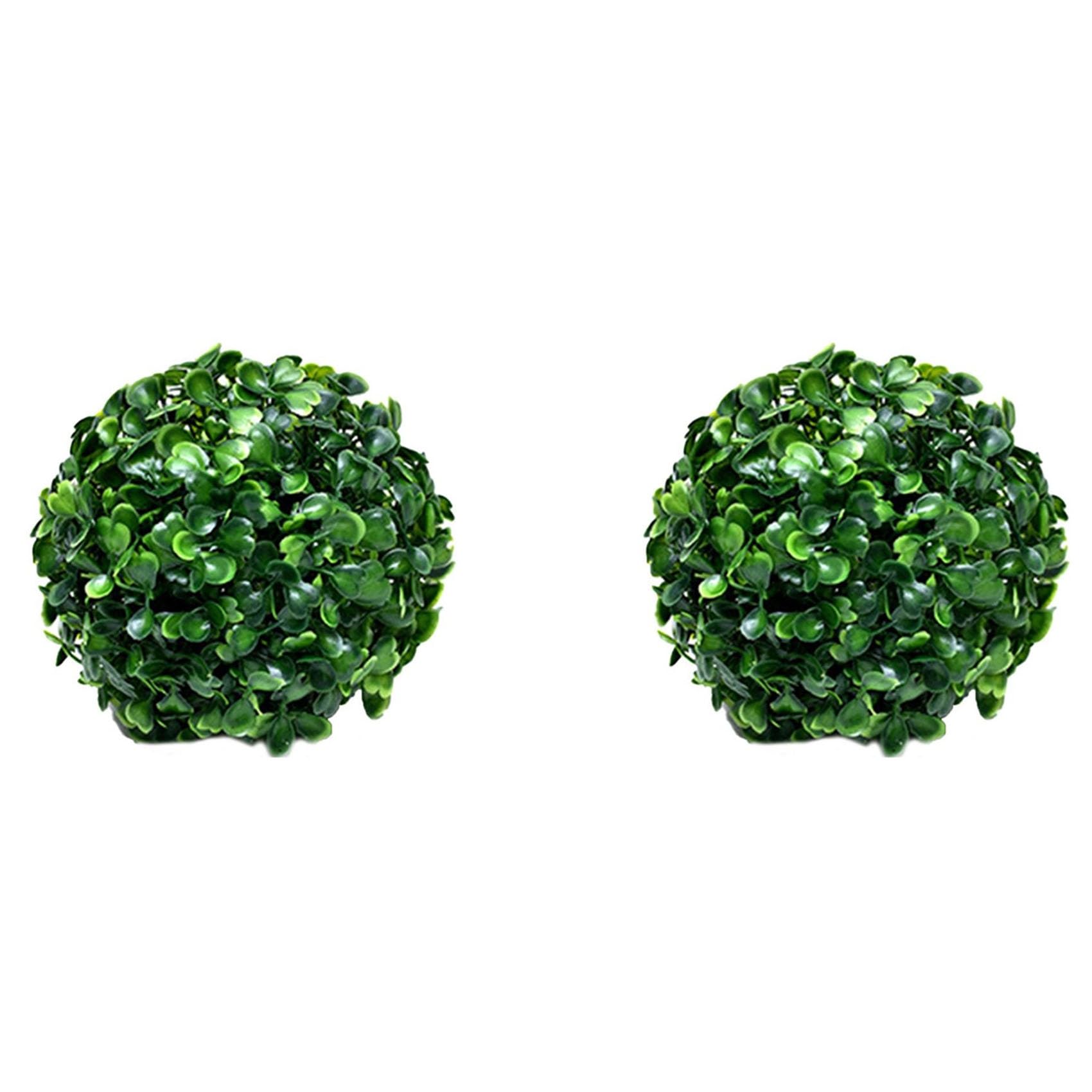 Hndhbfgrt 2X Greenery Balls Faux Boxwood Green Round Balls No Trimming Artificial Topiary Balls Table Decoration A