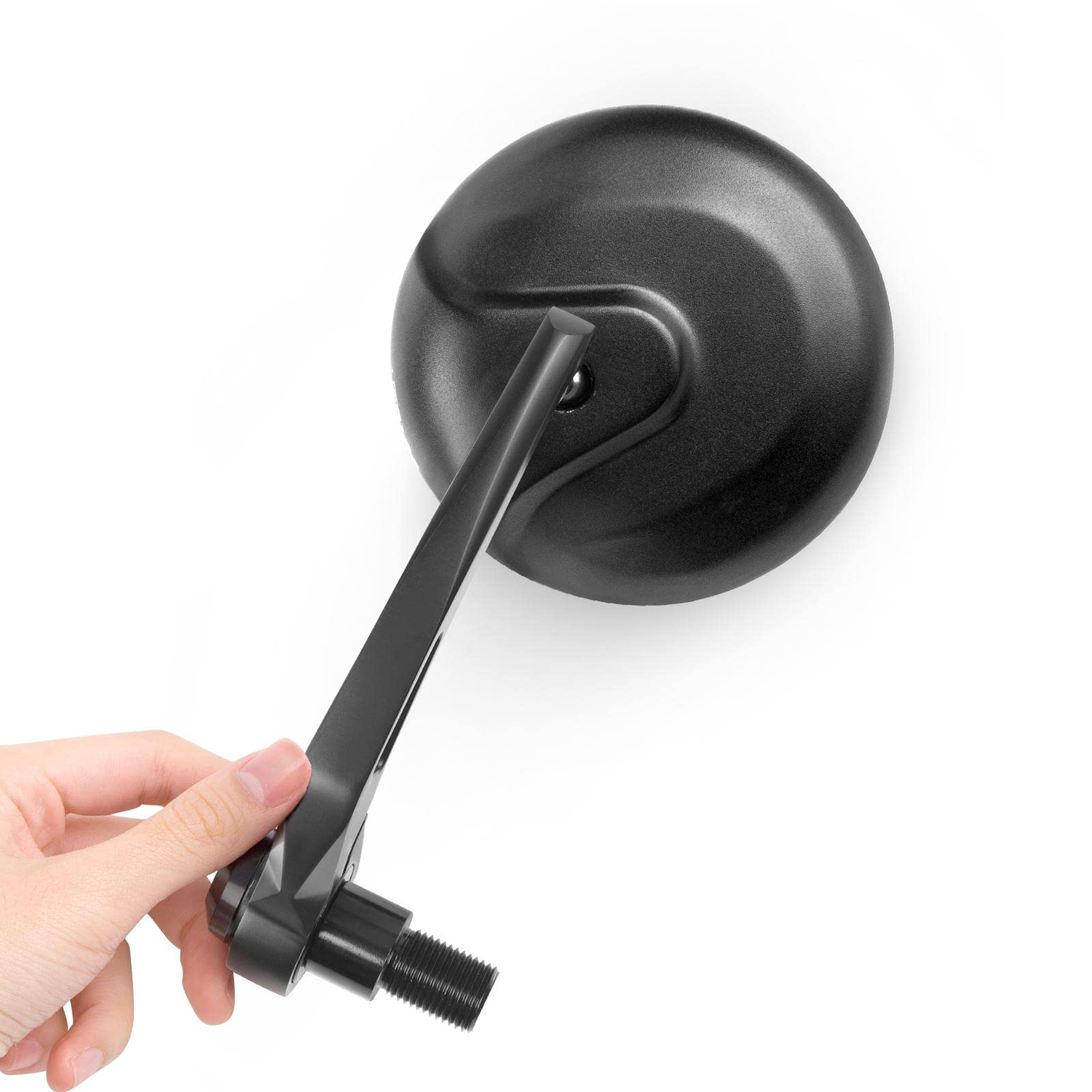 Amazon | KiWAV バーエンドミラー レトロ 黒 ヘビーウェイト