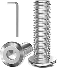 30pcs M3 x 30mm Stainless Steel 304 A2 V2A Hexagon Inner Screws Flat Head Screws with Hex Key Can Be Used Outdoor
