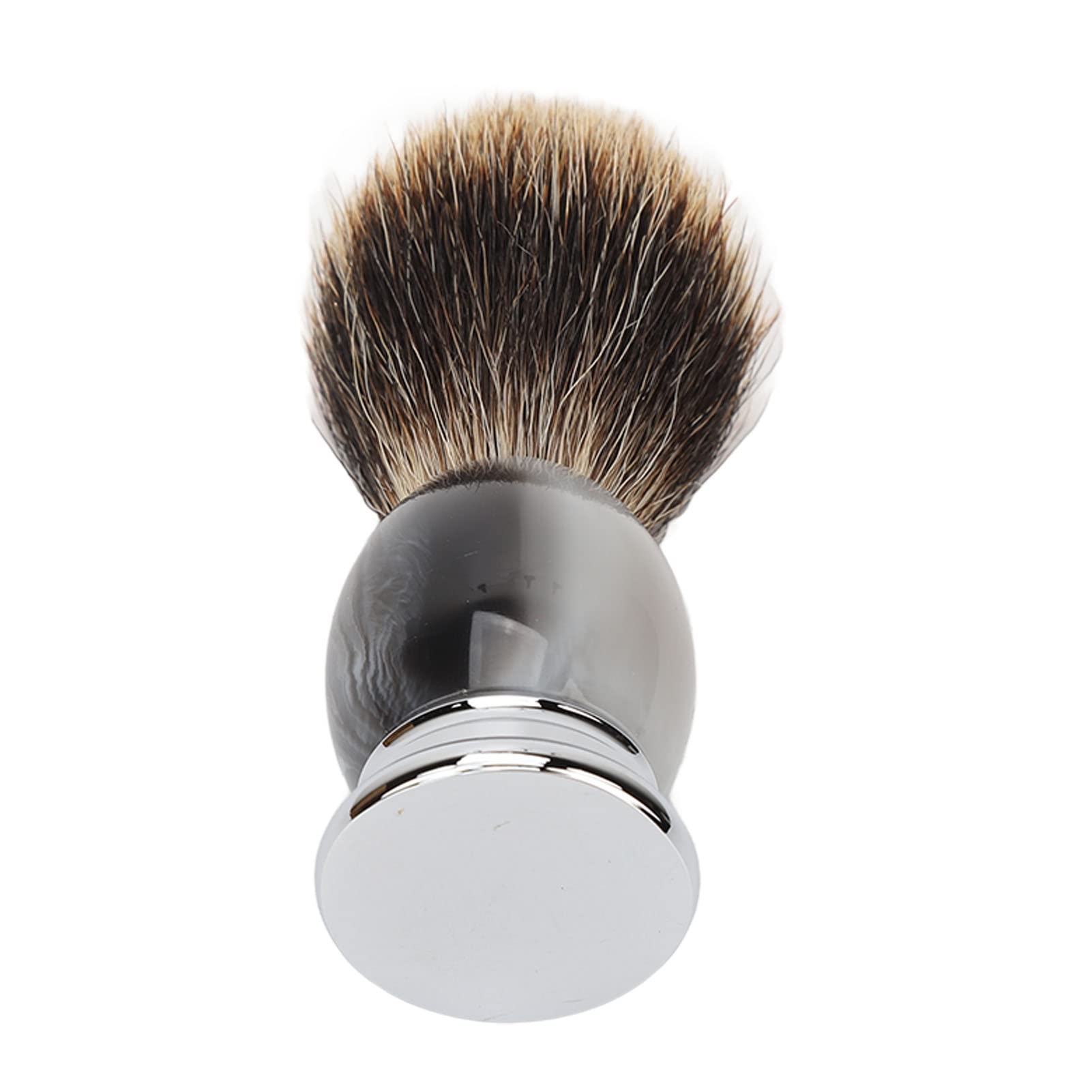 Pennello barba sintetico per uomo Strumento per la cura della barba con manico in lega di alluminio premium per uso domestico in salone viaggio