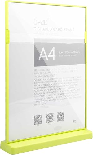 Miniatura 1 de DYZD Soporte de mesa multipropósito en forma de T de doble cara Soporte vertical para letreros de pie Marco de anuncios Marco de menú de fotos