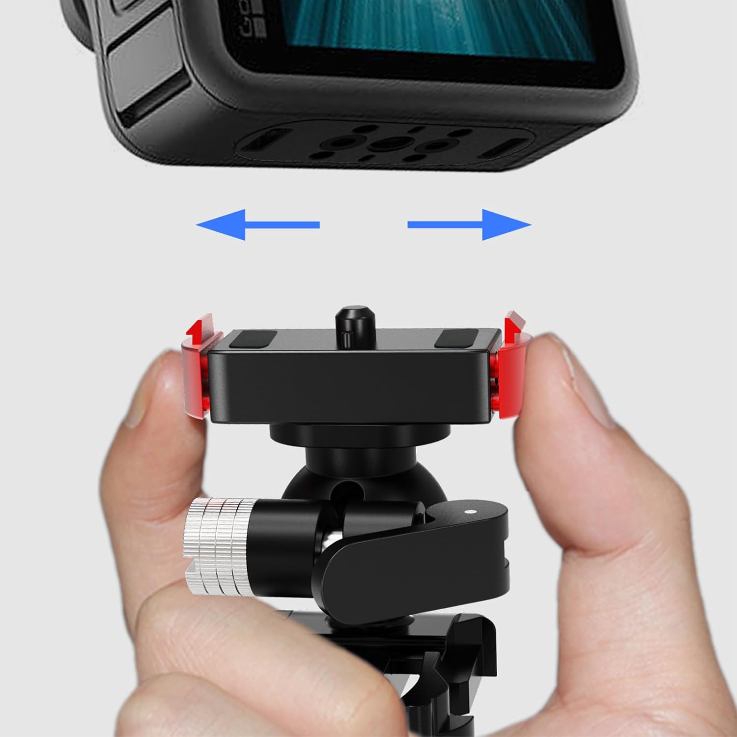 Basic Base Mount for Gopro with Magnetic Latch Ball Joint Mount Compatible with Gopro Hero 13 12 11 10 9 8 MAX2 Action Camera