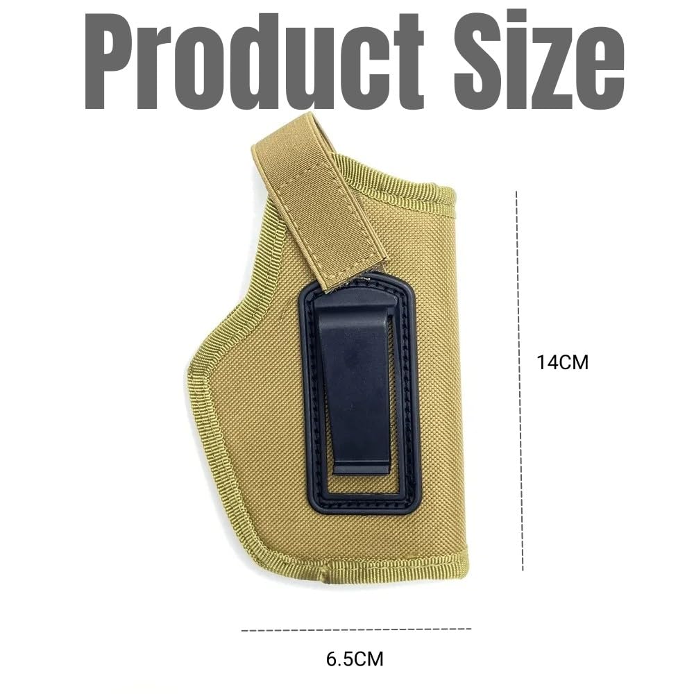 Peminkoo Fondina Tattica Universale per Pistola Fondine per Trasporto Nascosto Clip in Metallo per Cintura Fondina IWB OWB Borsa per Pistola Airsoft per G1OCK 17 19 22 23 32 33 Ruger