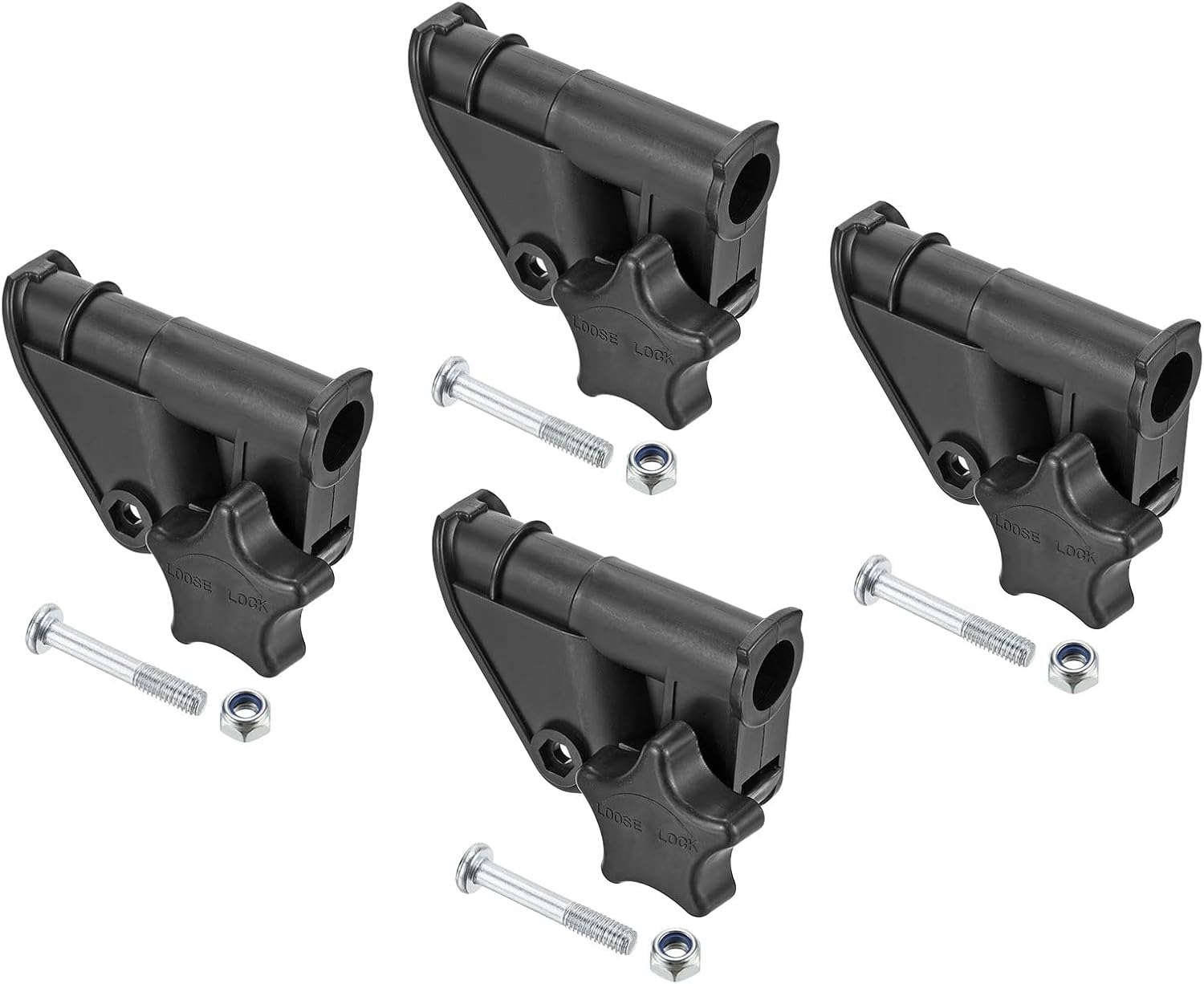 PATIKIL Lounge Chair Seat Latch Hinge, 2 Set Thickened Fixed Catch Lock and Release for Beach Lounge Chair Anti Gravity Foldable Chair, Black