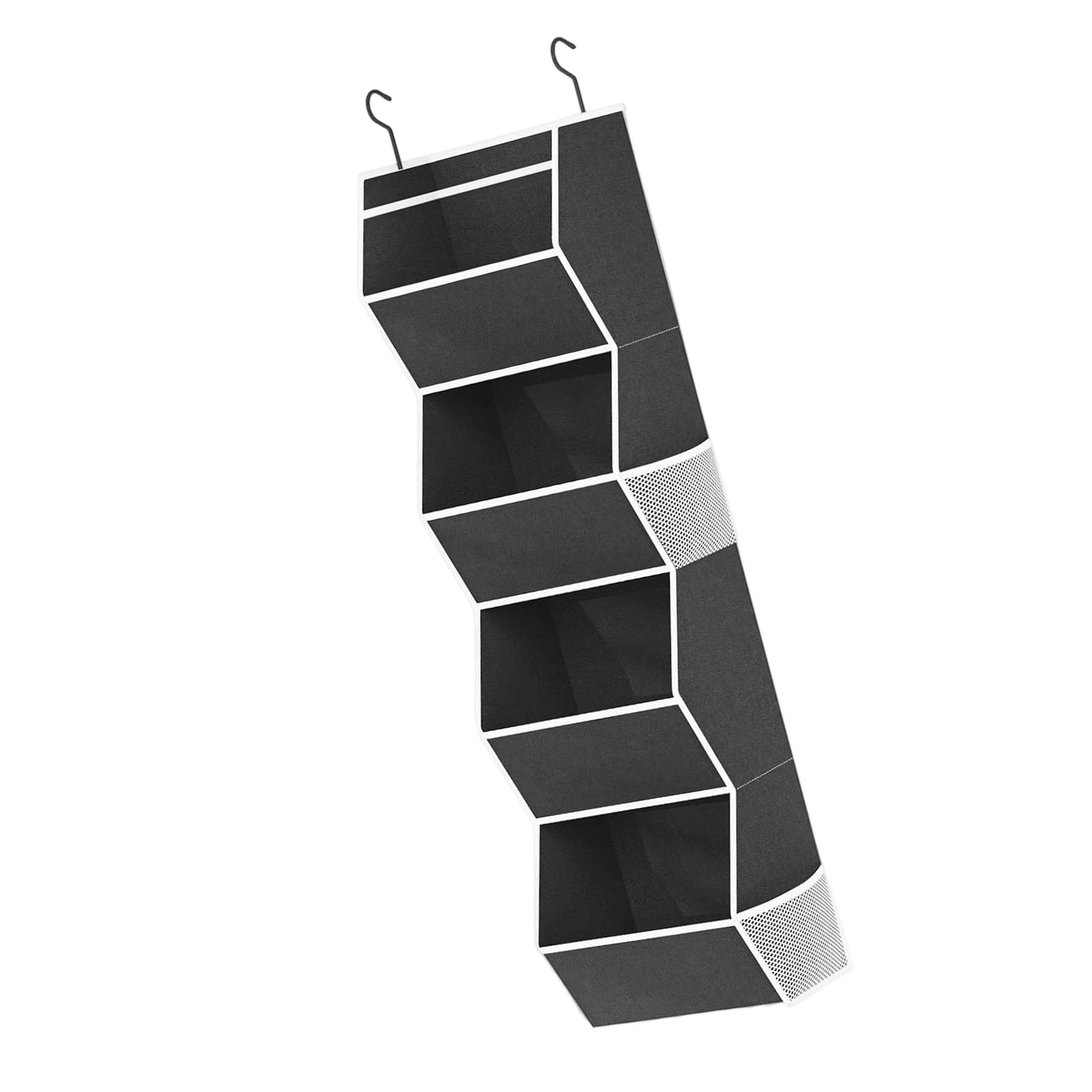 TFAOYS Foldable Hanging Closet Shelf with Multiple Compartments for Efficient Storage Dormitory Closet Planner