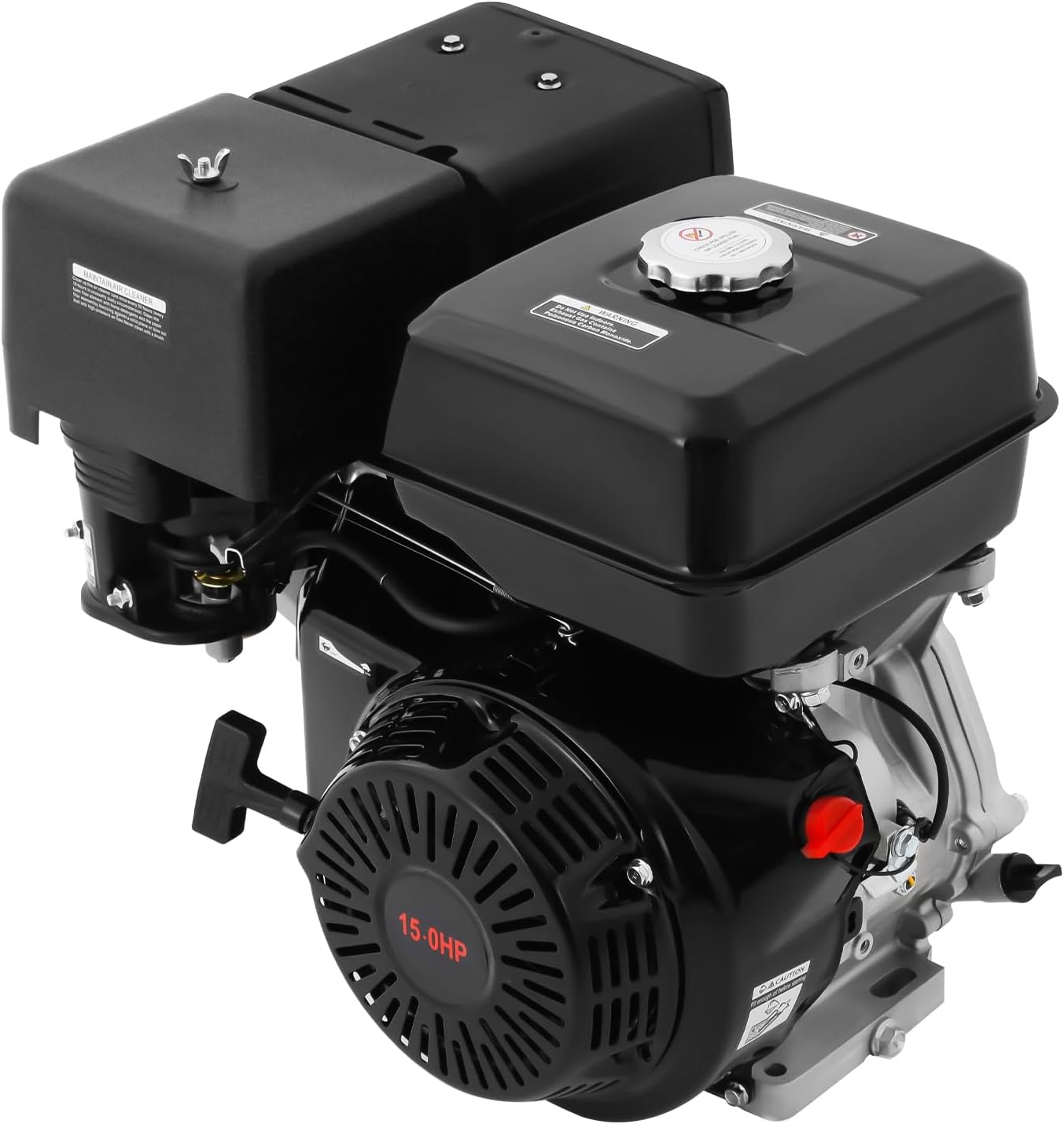 15HP 420cc Gasline Powered Engine,4 Stroke Gas Engine,for Go Kart Compressors Trencher Lawn Mover Black