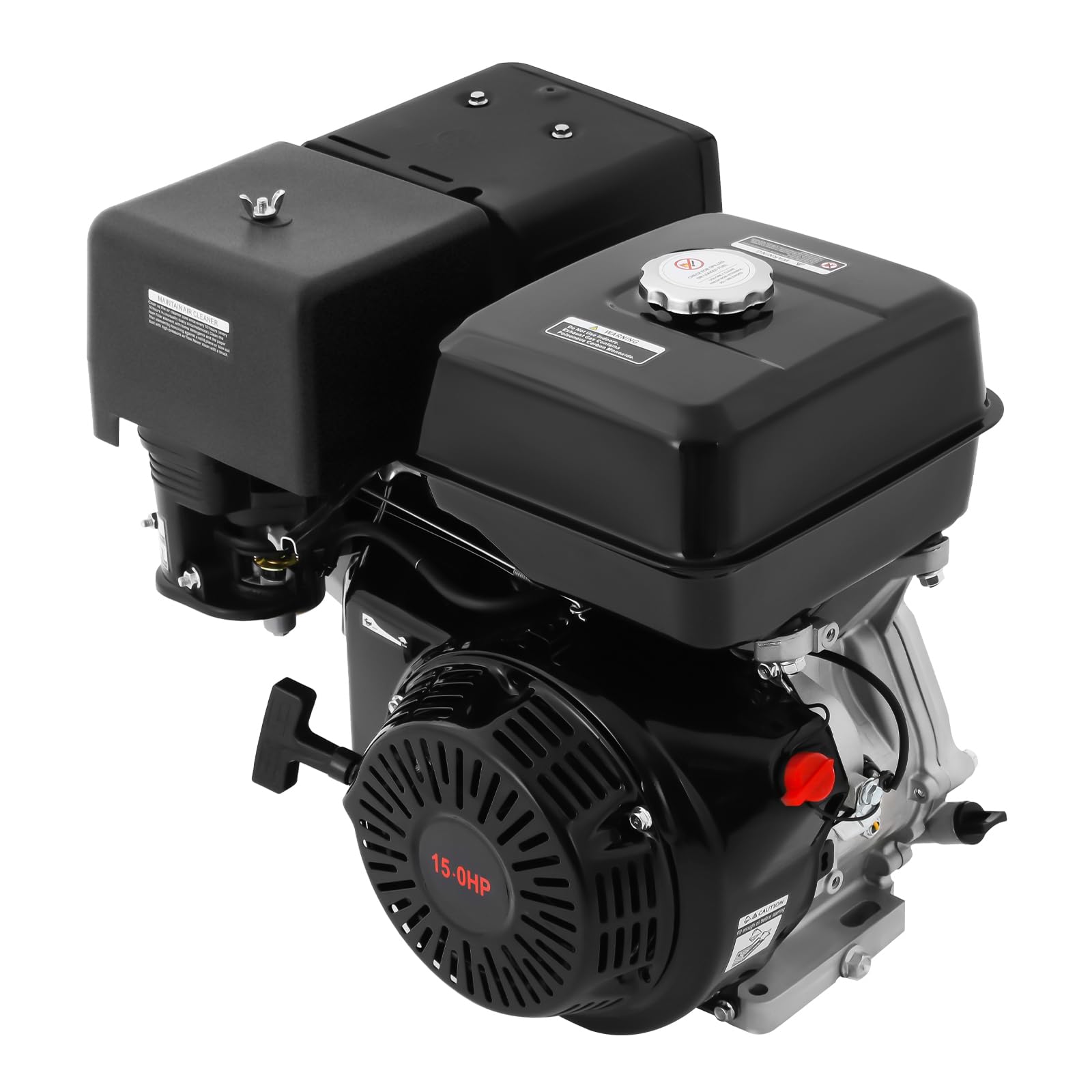 Motor de gasolina de 15 CV, 4 tiempos, motor estacionario, motor multifuncional, motor de alimentación de gas, motor de kart, motor de un cilindro, motor vertical, motor de alimentación con
