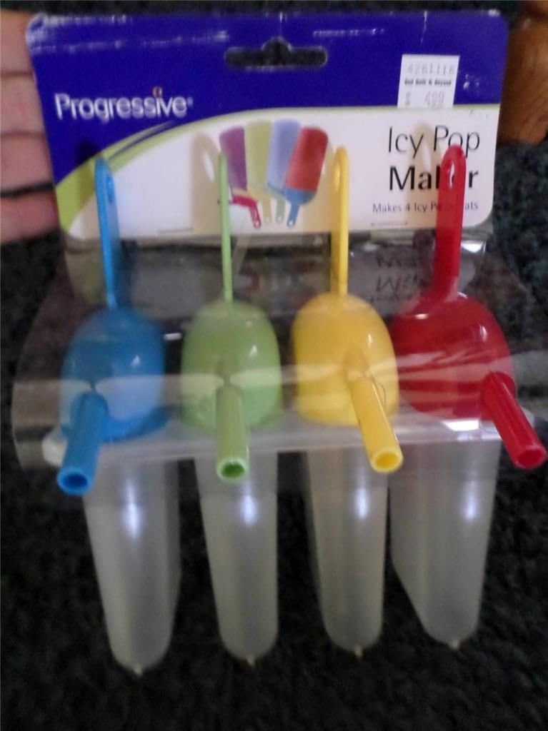 Progressive Ice Pop Treat Popsicle Maker, Set of Four with Sip Spouts