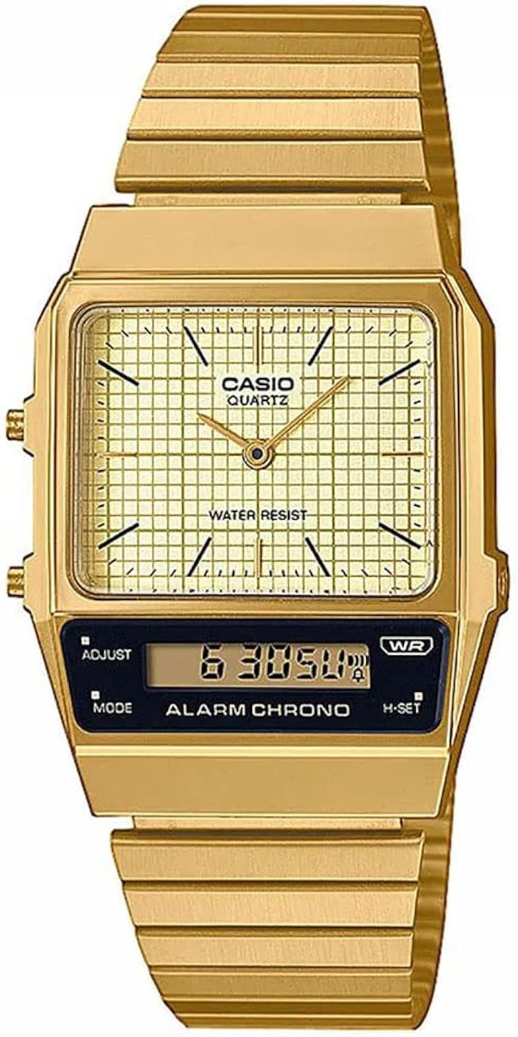 Casio Orologio Analogico-Digitale al Quarzo Uomo con Cinturino in Acciaio Inossidabile AQ-800EG-9AEF Casio Orologio Analogico-Digitale al Quarzo Uomo con Cinturino in Acciaio Inossidabile AQ-800EG-9AEF