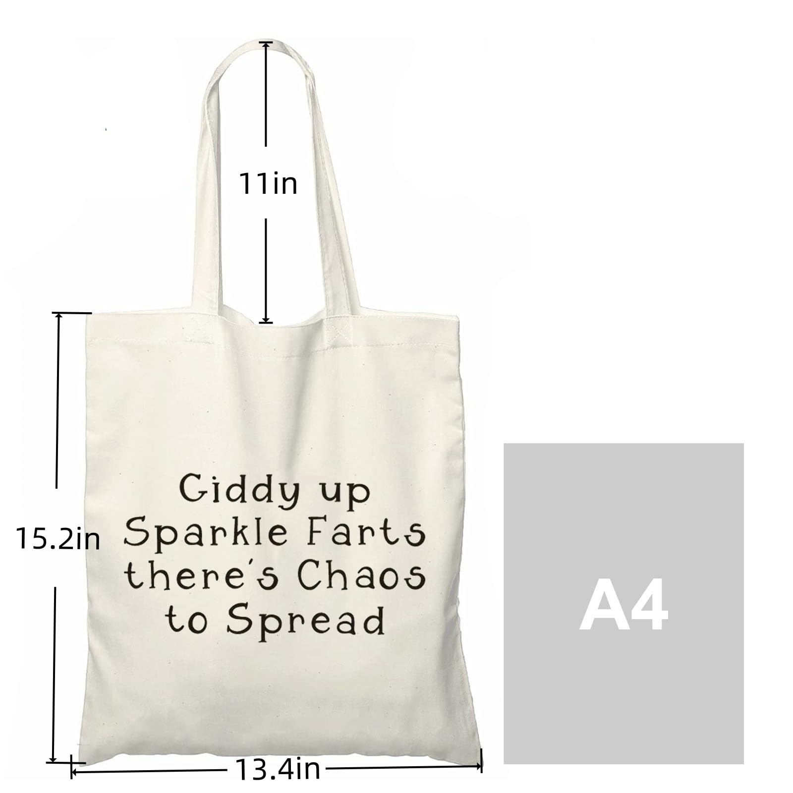 Funny Gifts for Women Cute Canvas Tote Bag Friendship Gifts for Woman Humor Gift Reusable Canvas Bag