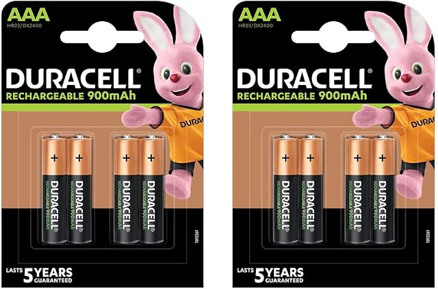 Duracell AAA Pre-Charged Rechargeable Batteries - Pack of 8