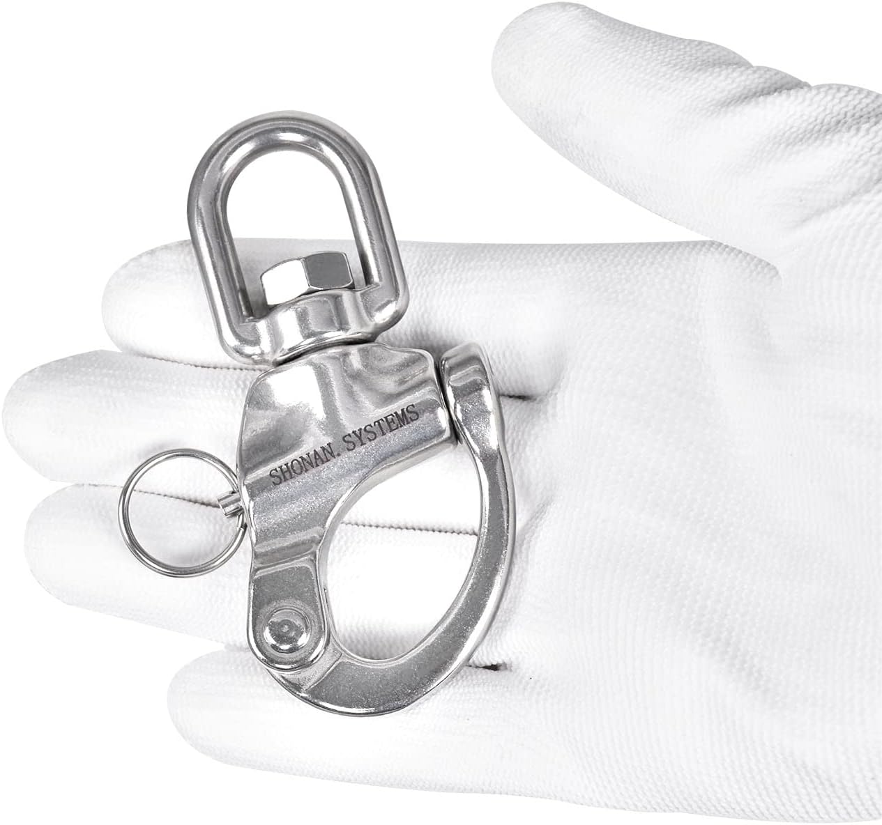 SHONAN Swivel Eye Snap Shackle, Marine Sailboat Shackles, 2 Pack Stainless Steel Swivel Shackles for SCBA Mask Quick Release, Sailing Rigging for Spinnaker Halyard - Image 7