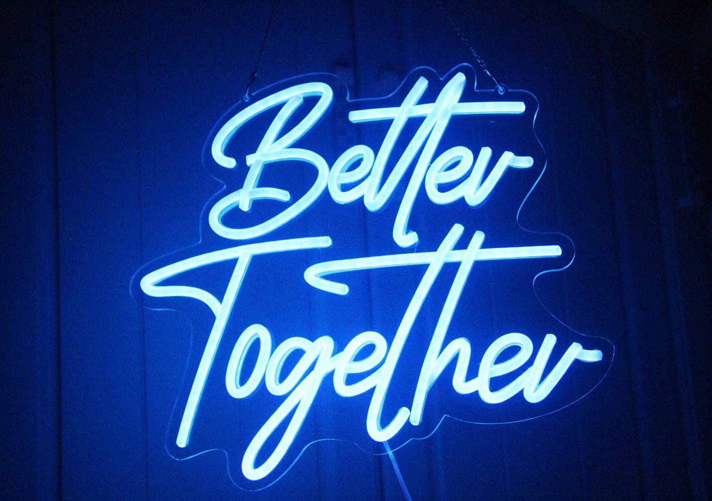 Amazon.co.jp: DAKABUKA Better Together ネオンサイン ブルーLED
