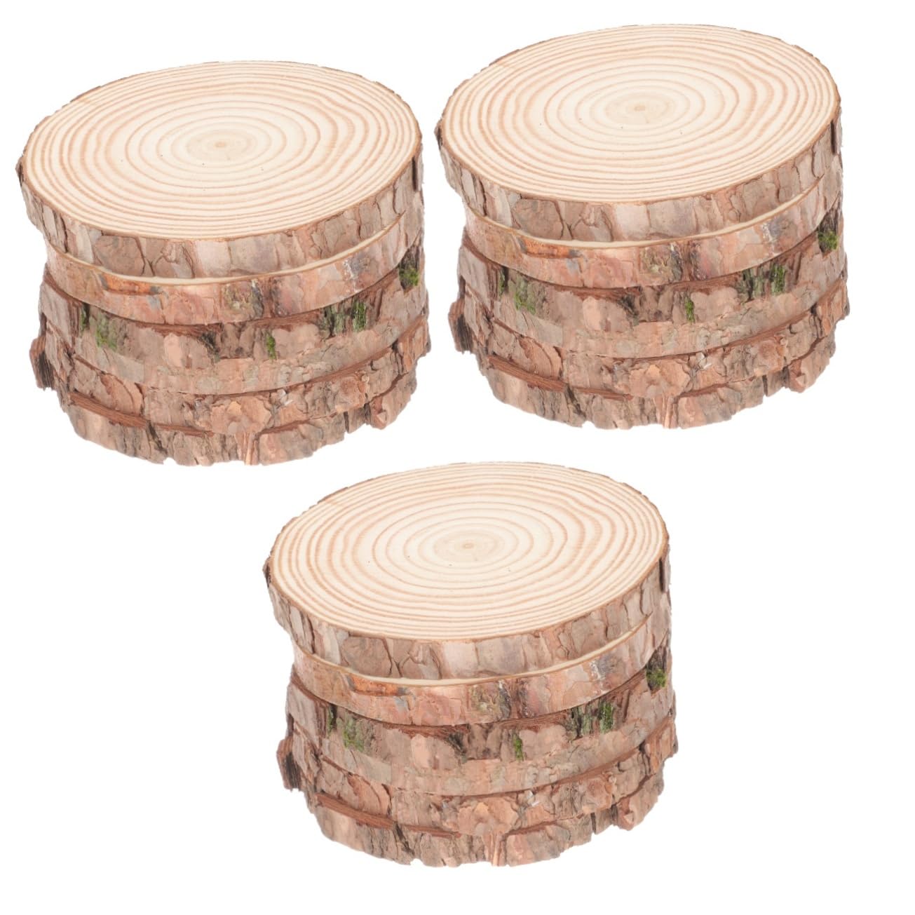 3 Set Fette Legno Naturali Grezze Da Dischi Per Pittura E Fai Da Te Spessore Per Decorazioni Creative E Sottobicchieri Materiale Premium Per Domestico 6 Pezzi*3