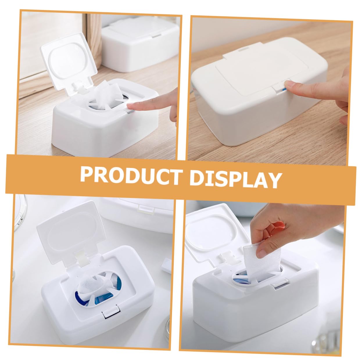 4 Unidades Caja de Toallitas Reutilizable Dispensador de Toallitas Húmedas y Secas para Ñiño, Cocina, Baño