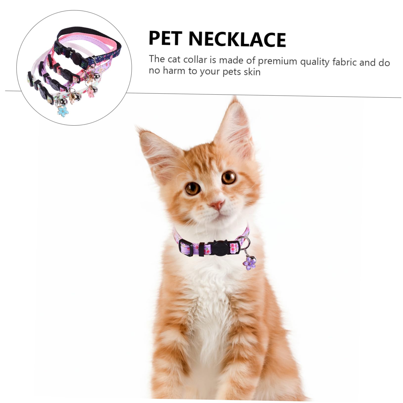 SUPVOX 12 Pz Collare Per Gatti Collari Per Gatti a Campana Collare Decorativo Per Animali Domestici Floreale Per Cani Decorazioni Floreali Formazione Nylon Gatto Domestico Corda