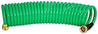 Vista 5 de HoseCoil Manguera autoenrollable de 3/8 pulgadas de ID para jardín, RV, uso marino y exterior (15' Verde)