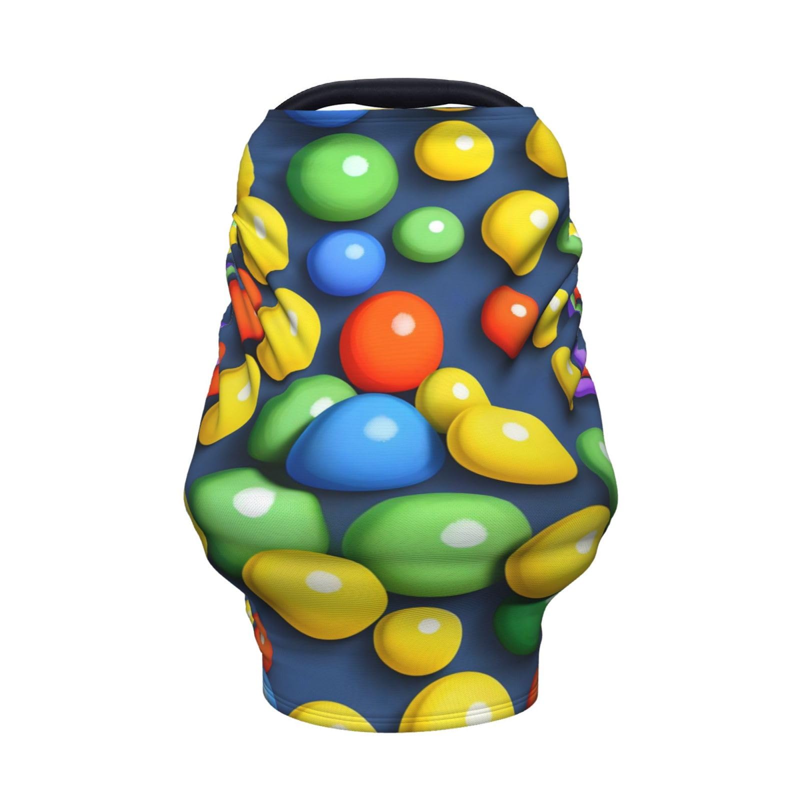 XZDHYZ Colorful balls Versatile full-print Stroller Chair Cover/Nursing Cover, specially designed for your baby, Black