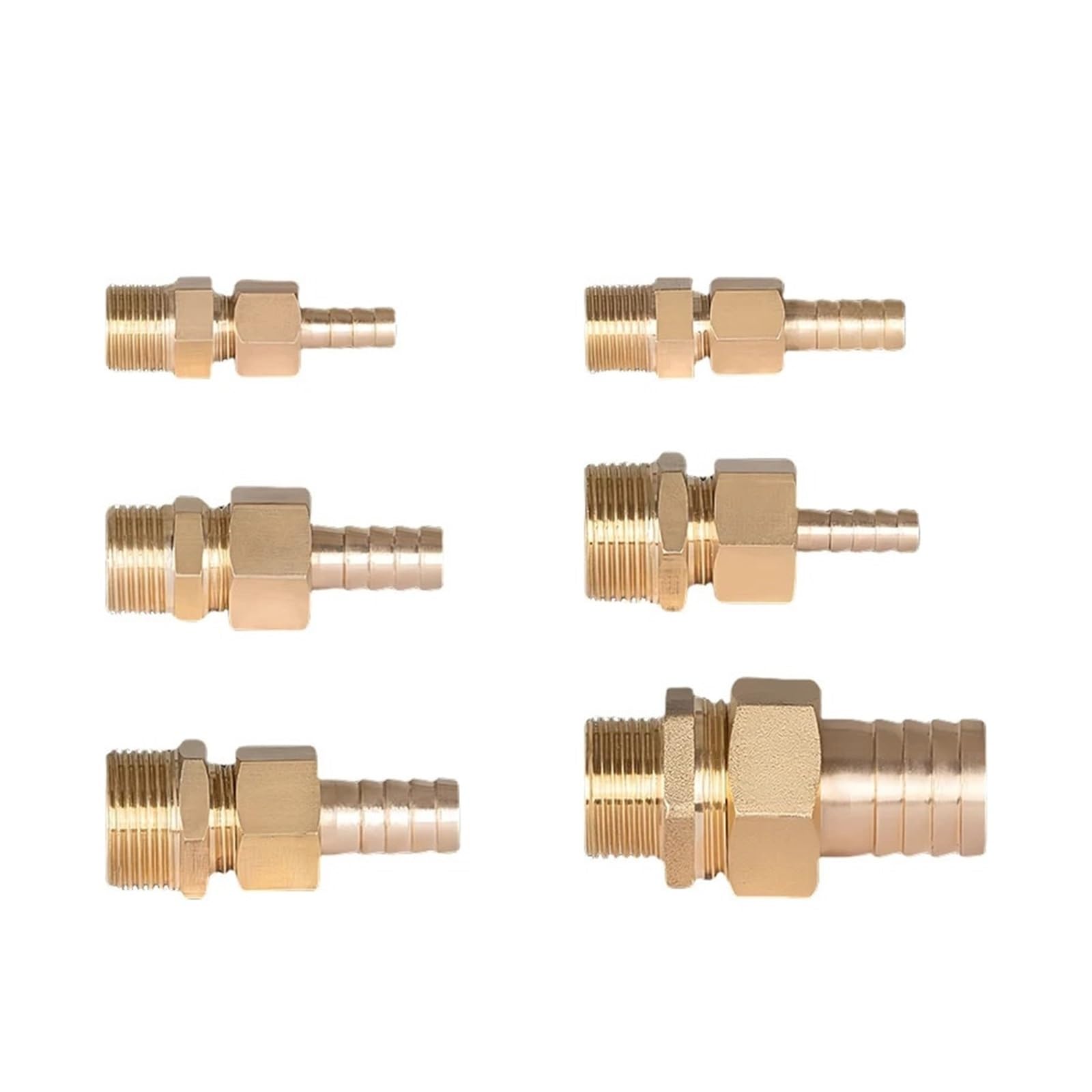 AARTERZZA 1pc Brass 1/2" Male Swivel Thread to 19mm Hose Barb Bulkhead Brass Barbed Pagoda Pipe Joint Fittings