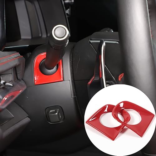 Miniatura 8 de Daeiclru Cubierta para base de barra de volante compatible con Chevrolet Corvette C8 2020-2023, accesorios de decoración para volante de automóvil