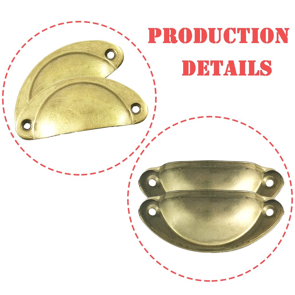 12 Maniglie Mobili Vintage Bianche - Pomelli A Conchiglia 81x35mm, Con Viti, Per Cucina E Armadi - Foto 5