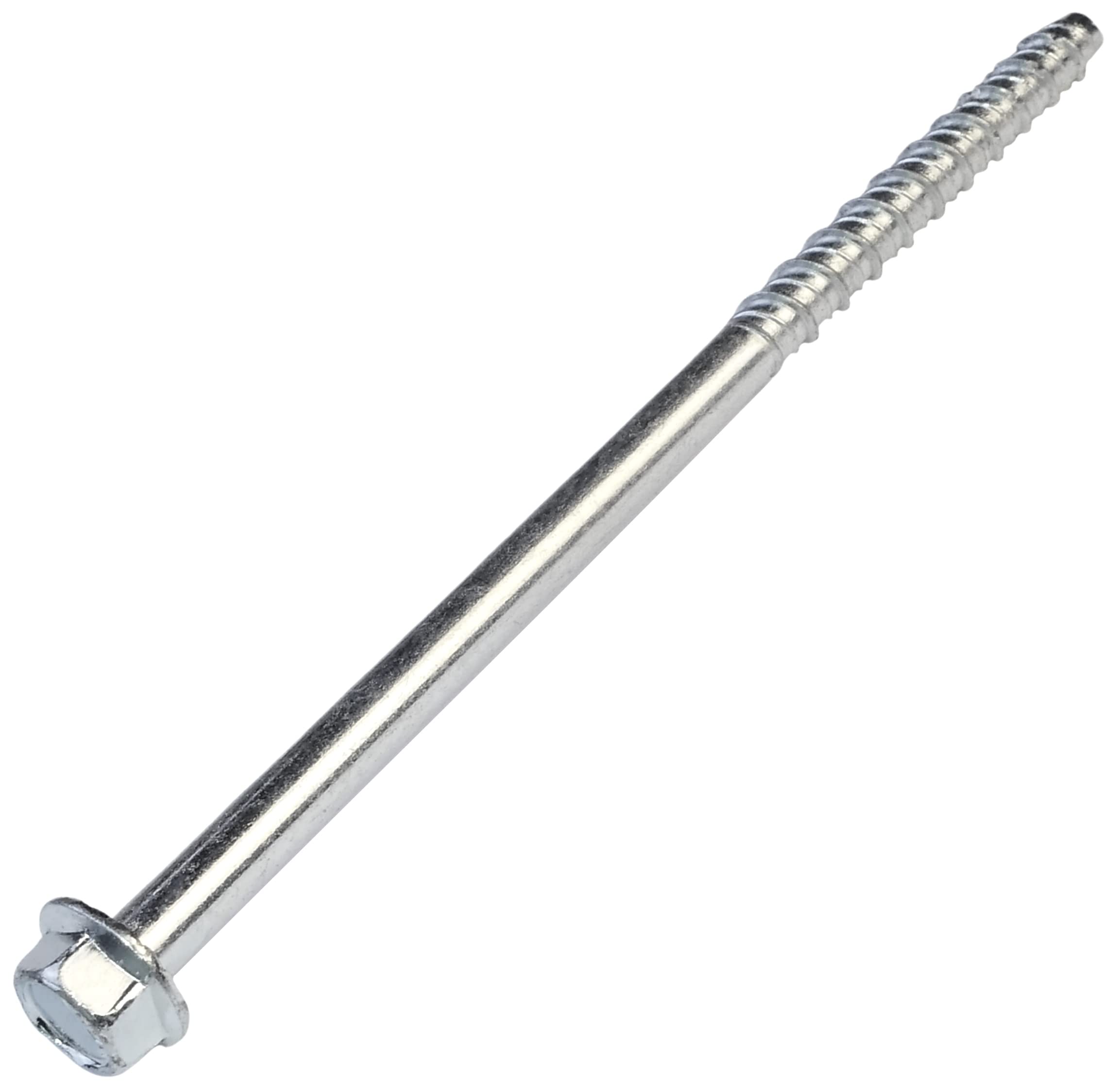 AERZETIX - C57362 - Lot de 10 Vis pour béton à tête hexagonale à embase/collerette Ø7.8x140 mm - fixation directe sans cheville - pour clé à 6 pans 10 mm - en acier - pour rénovation construction