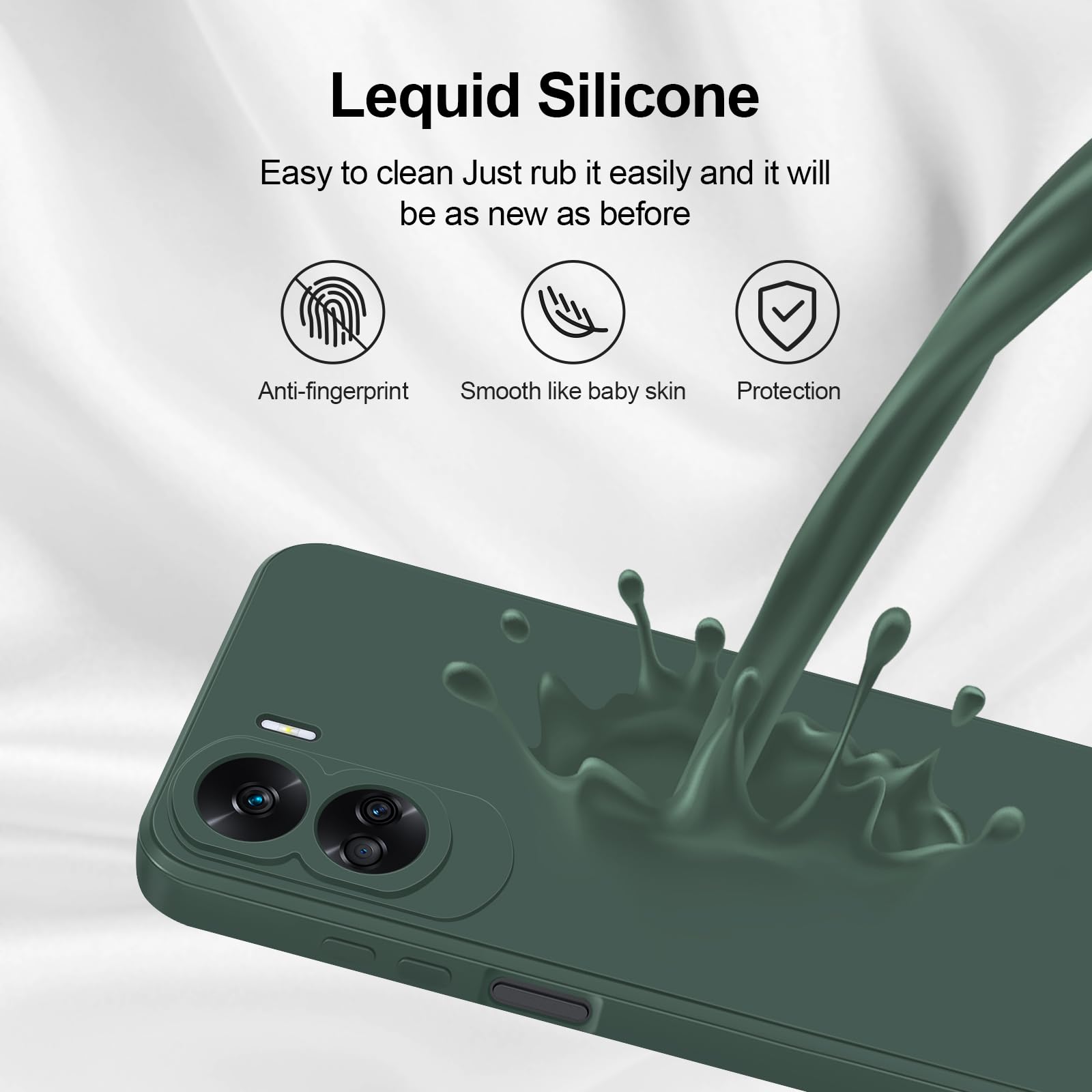 GiiYoon Case Compatible with Honor 90 Lite 5G, Silky-Soft Touch Full-Body Protective Phone Silicone Case - Image 4