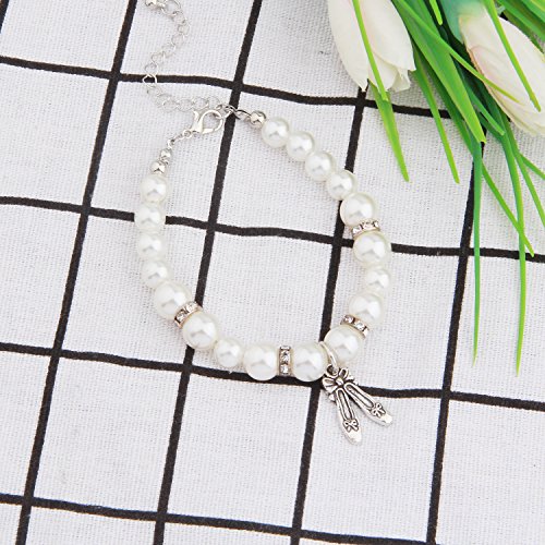 ENSIANTH Dance Lover Gift Pearl Bracelet Dance Jewelry With Dancing Shose Dance Recital Gift4