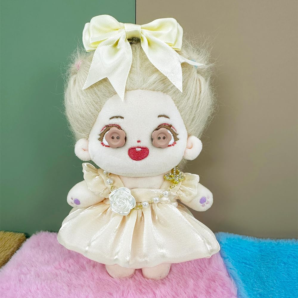 niannyyhouse 10cm-15cm Plush Doll Clothes Headdress Skirt Accessories Compatible with 17cm Labubu Doll