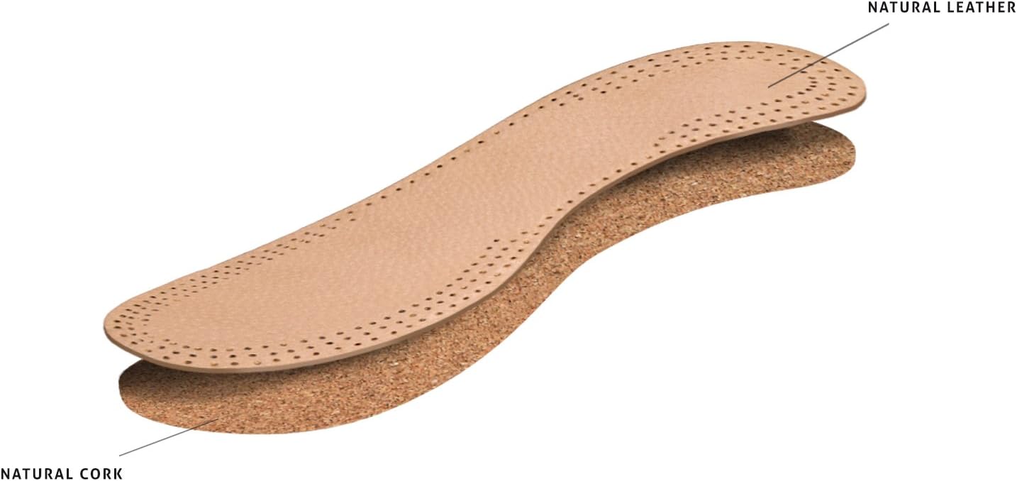 Kaps Natural leather insoles for ladies with cork underlayer, inserts, replacement shoes, boots