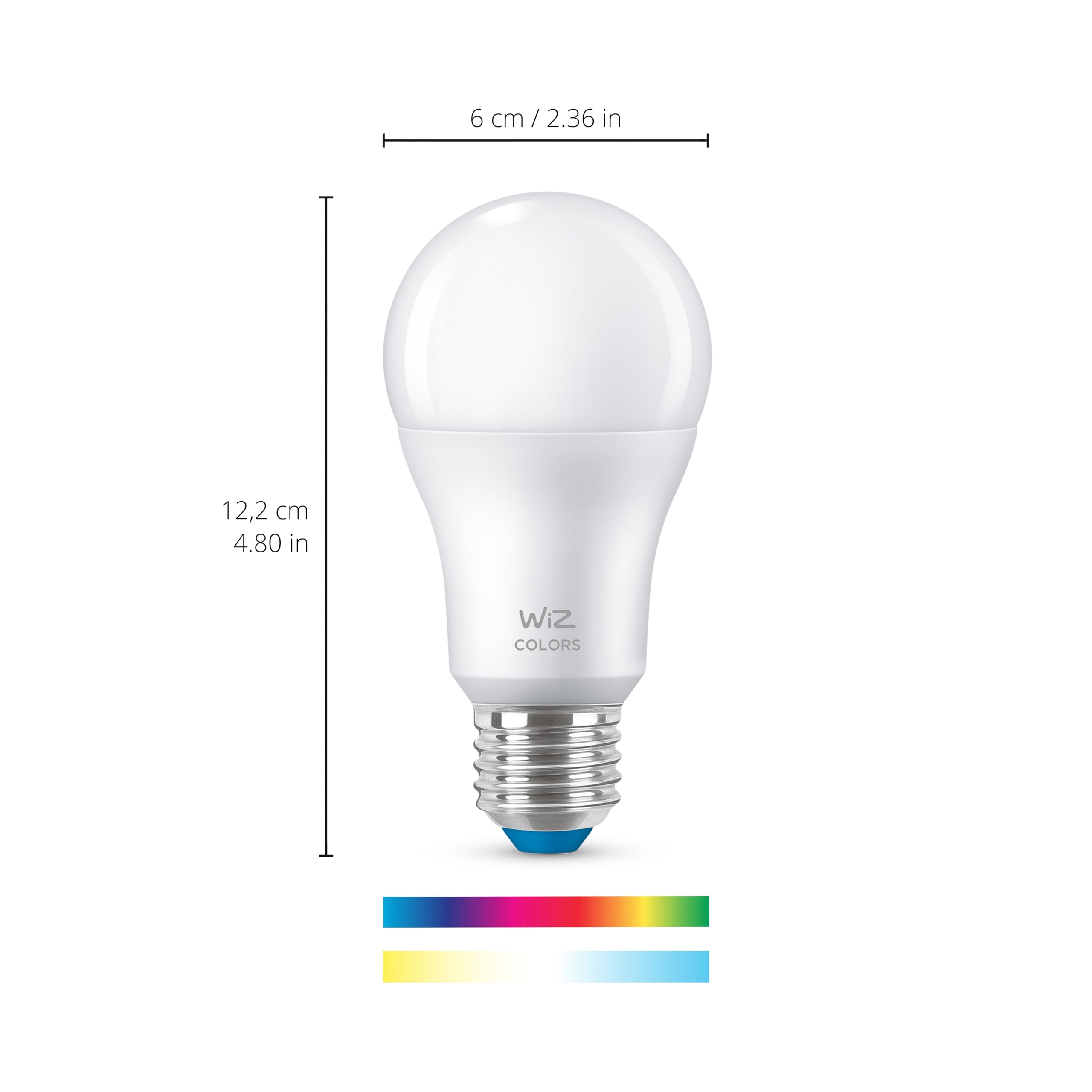 WiZ Voordeelverpakking - E27 - met 6 Standaardlampen - matt - 60 W - 806 lm - Mit Gekleurd Licht - Slimme LED Verlichting - Werkt met Apple HomeKit, Alexa bei Google Home - Tunable White and Color