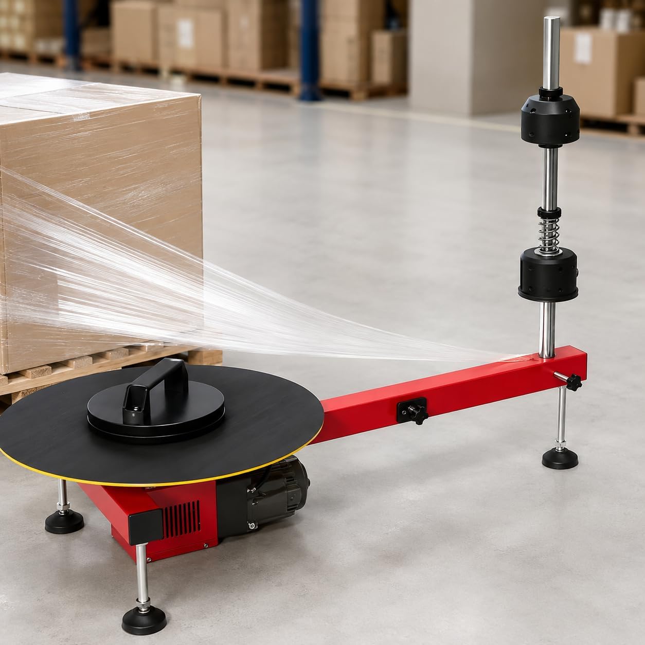 Elektryczna maszyna do owijania folii stretch, gramofon 60 kg, 30 obr./min