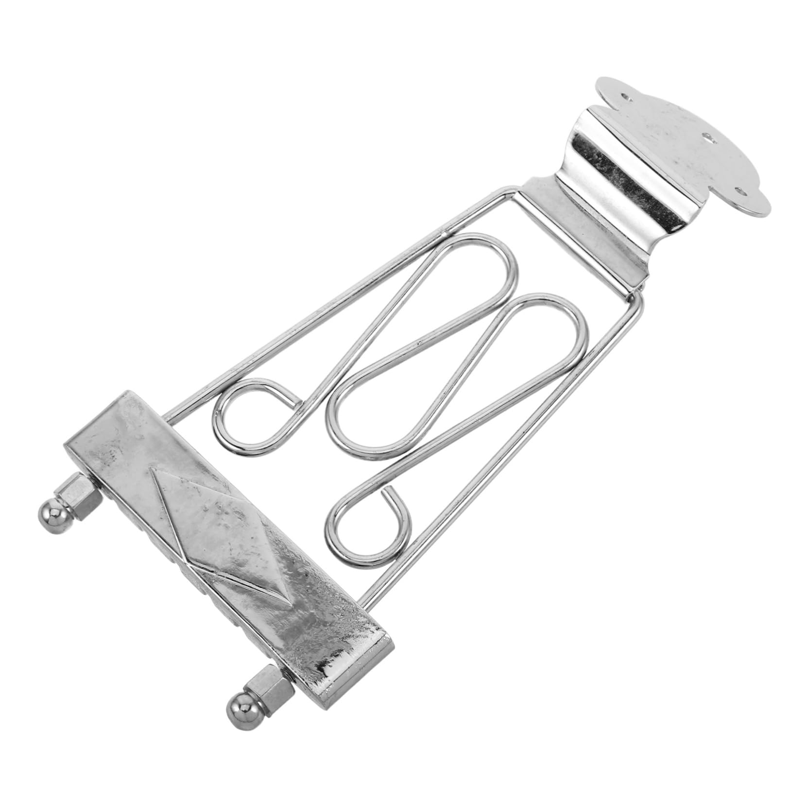 ibasenice 6-string Guitar Tailpiece Jazz Archtop Accessory Electric Guitar Hardware Replacement Metal Construction Easy Install