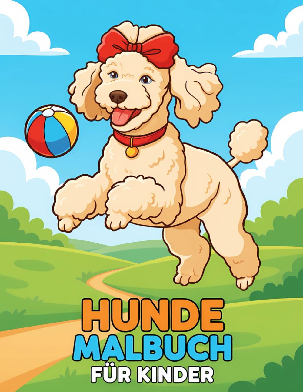 Hunde Malbuch für Kinder: Über 50 fröhliche Illustrationen für Stressabbau, ruhige Beschäftigung und kreative Geschenkideen