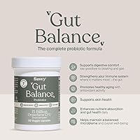 Vista 3 de SAVVY Gut Balance Probiotics for Women & Men, 15 Billion CFU, 7 Clinically Studied Strains, Digestive Health, Immune Support, Bloating Relief, 60