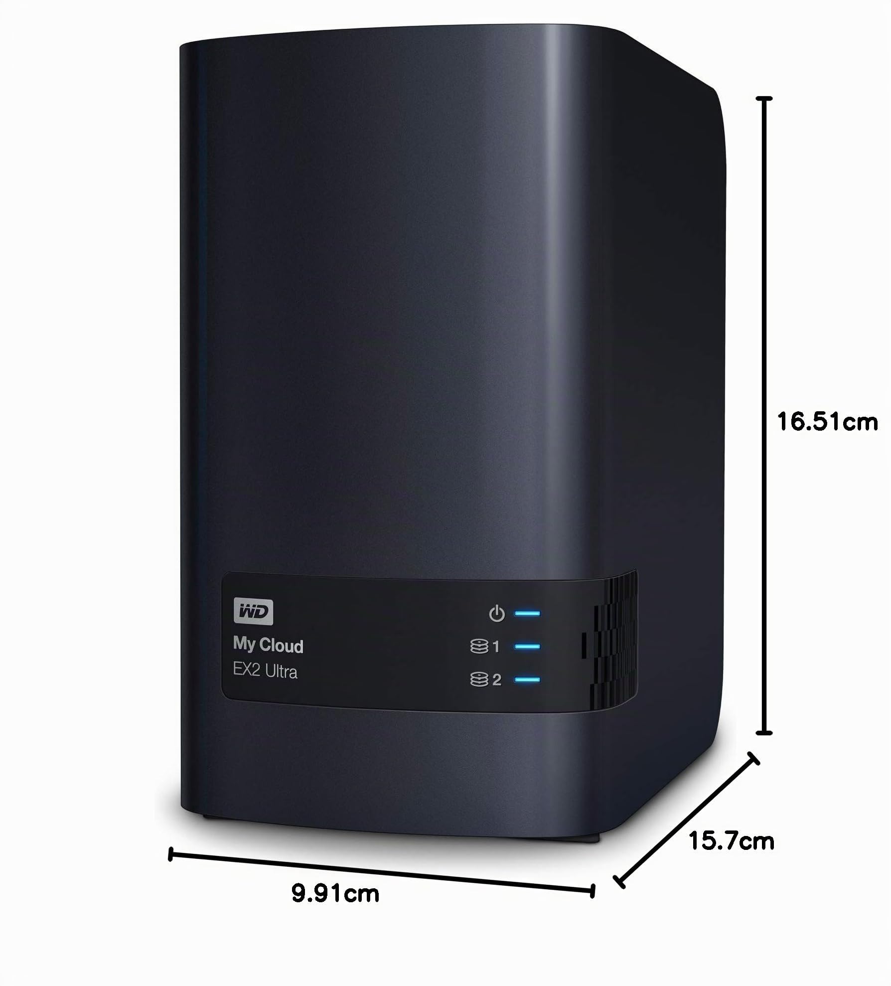 WD 4TB My Cloud EX2 Ultra 2-bay NAS - Network Attached Storage RAID, file sync, streaming, media server, with WD Red drives