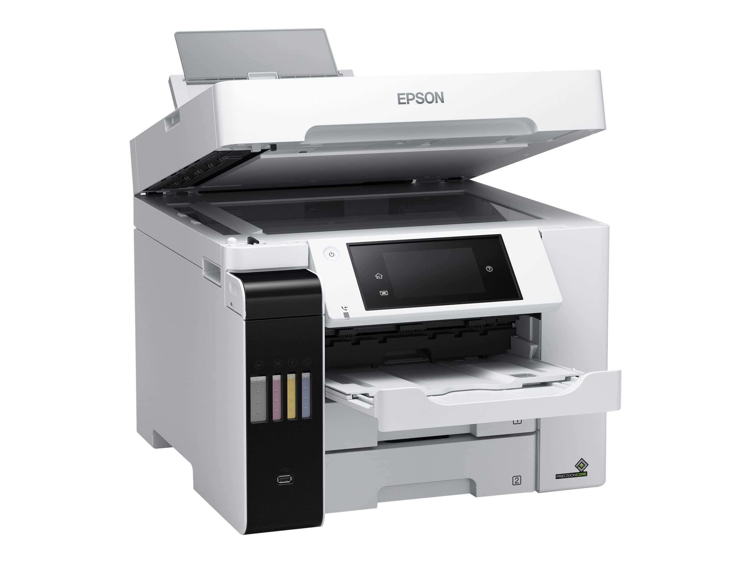 Epson EcoTank Pro ET-5880, Stampante multifunzione A4 (Stampa, Scansione, Copia, Fax), Stampa fino a 25 ppm e scansione fino a 27,5 ipm, Wi-Fi, Ethernet e app per la stampa da mobile