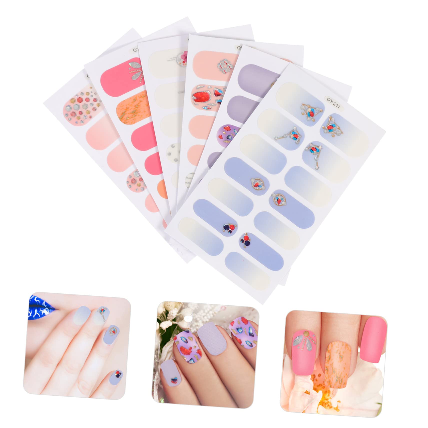 Healvian 30fogli Decalcomanie Per Unghie Di Adesivi Per Nail Art Con Design Elegante e Facile Applicazione Accessori Manicure Per Unghie Semipermanenti e Decorazioni Professionali