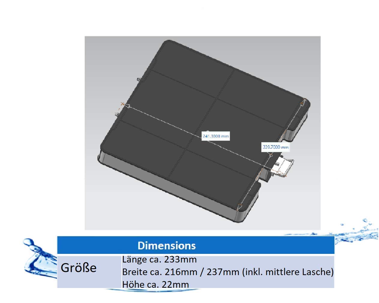 CIARRA actieve koolfilter accessoires voor CBCB6736C 201 etc. Origineel CIARRA actieve koolfilter accessoires voor CBCB6736C 201 etc. Origineel