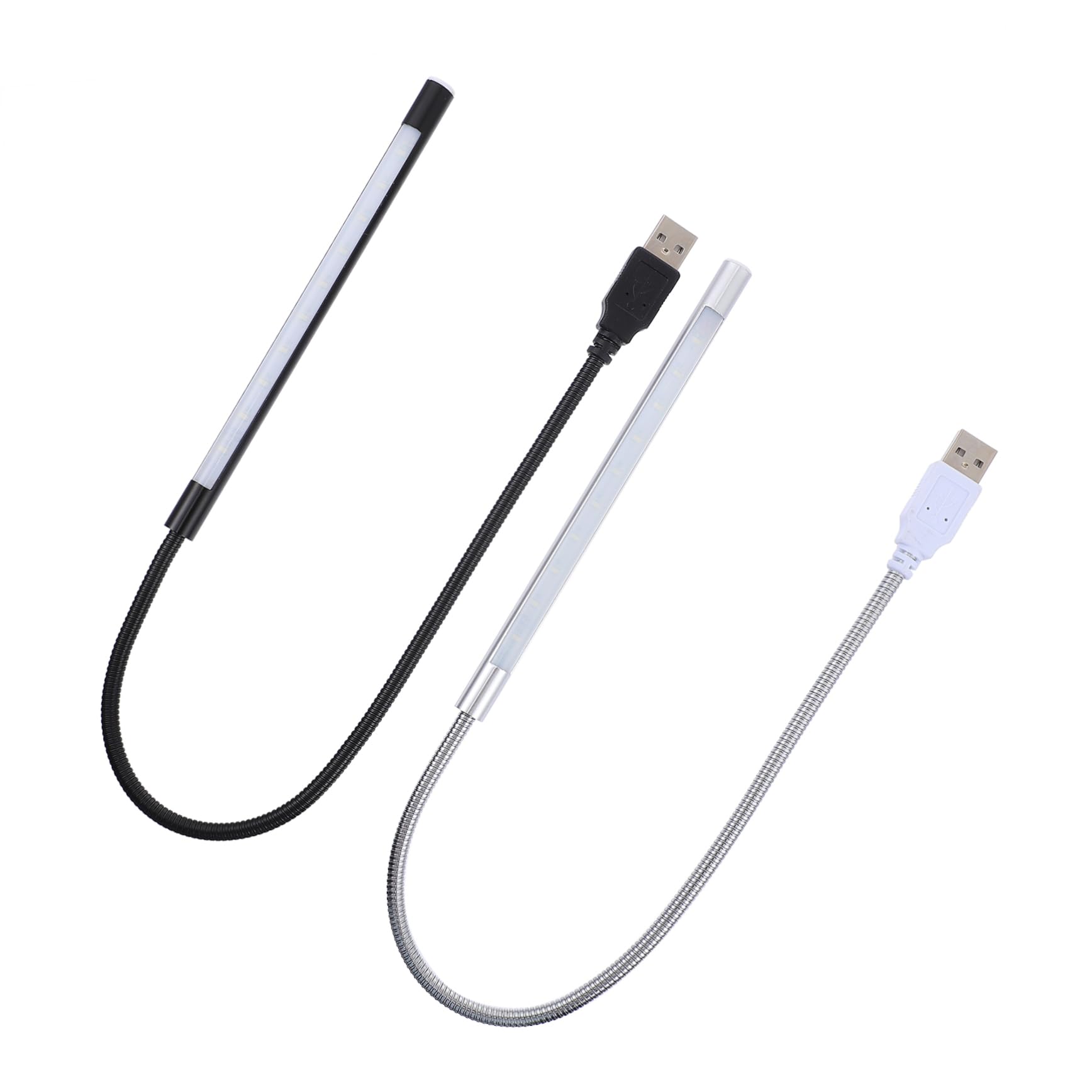 Holibanna 2Pcs USB Reading Light Gooseneck LED Lamp for Laptop Touch Control Night Light Flexible Design for Reading Working Camping