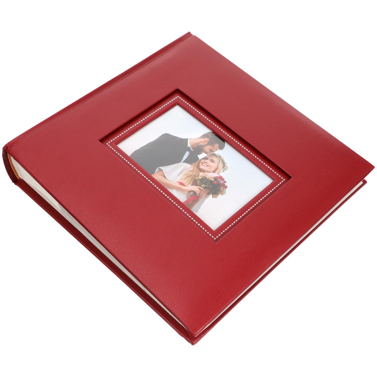 Álbum de Bolsillos Rojo 200 Fundas, Pp y Papel para Fotos | Diseño Elegante, Formato de Inserción, Adecuado para Bodas y Ocasiones Obsequios